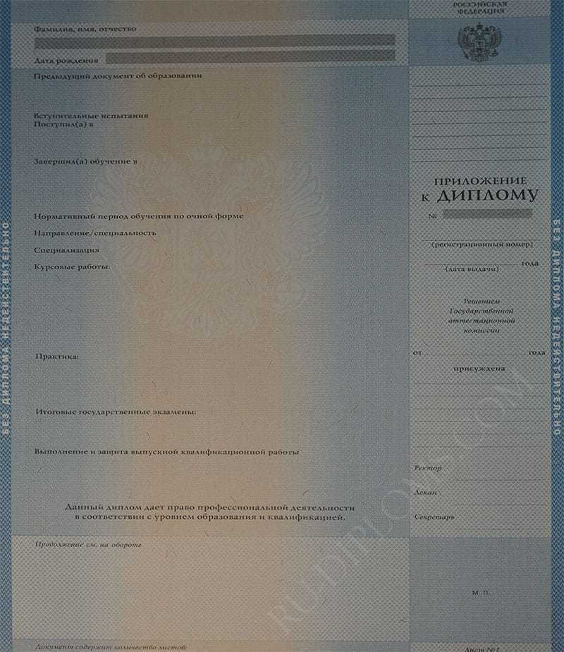 Диплом бакалавра 1997-2003 год  